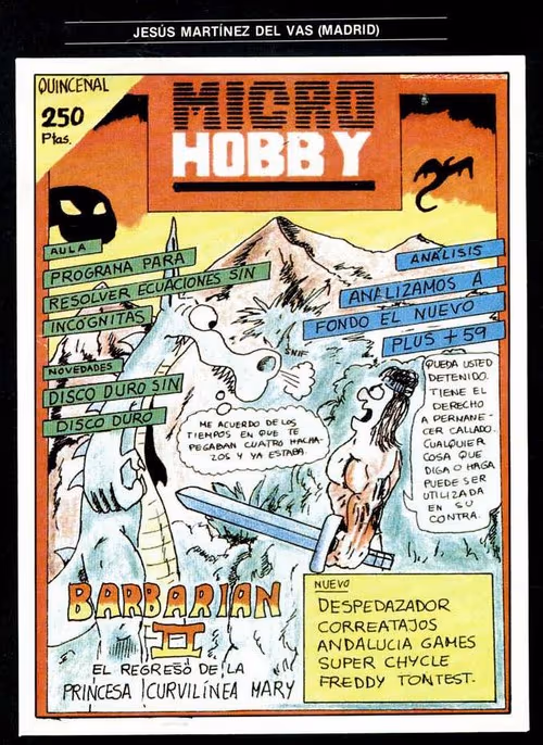 Dibujo del lector publicado en el número 177 de Microhobby