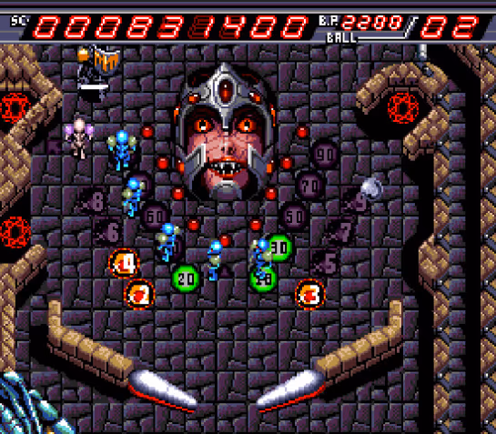 Partida de Devil's Crush en PC Engine
