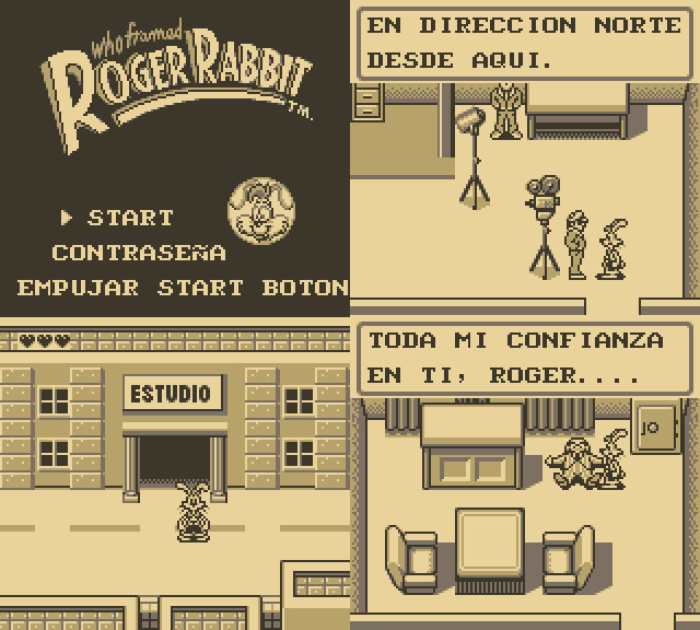 Pantalla de título en español de ¿Quién engañó a Roger Rabbit?