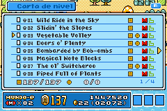 Fase exclusiva de e-Reader en Super Mario Advance 4